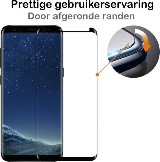 Screenprotector van gehard glas met zwarte randen