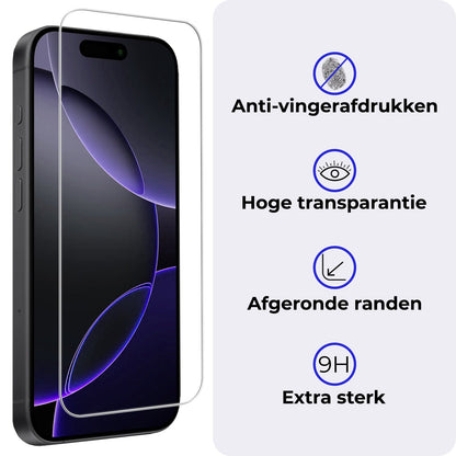 Screenprotector van gehard glas voor iPhone 16 Pro