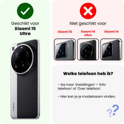 Gehard glas screenprotector voor Xiaomi 15 Ultra met zwarte randen