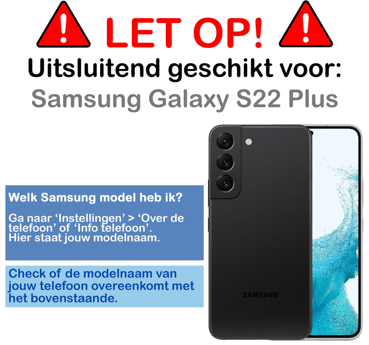 Screenprotector van gehard glas voor Samsung S22 Plus