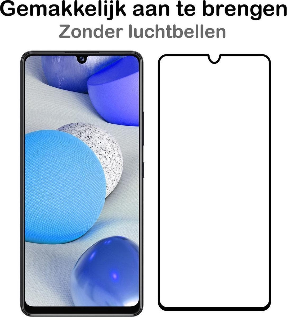 Full Screen Screenprotector Gehard Glas Geschikt Voor Samsung Galaxy A42