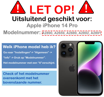 Flexibele glazen screenprotector voor iPhone 14 Pro met installatieframe
