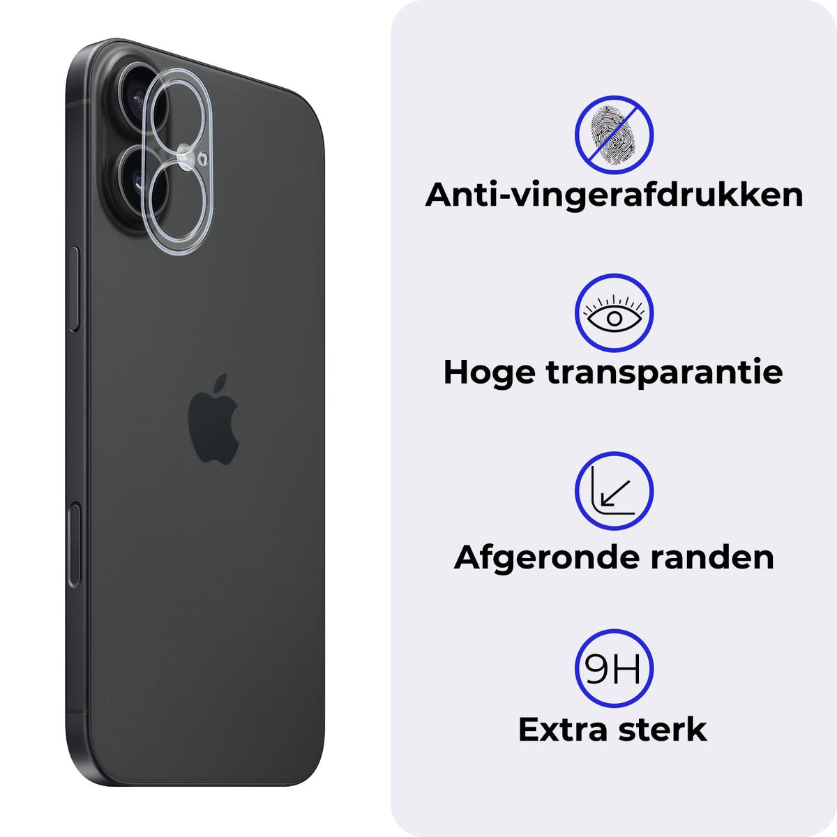 Gehard glazen camera screenprotector voor iPhone 16 Plus