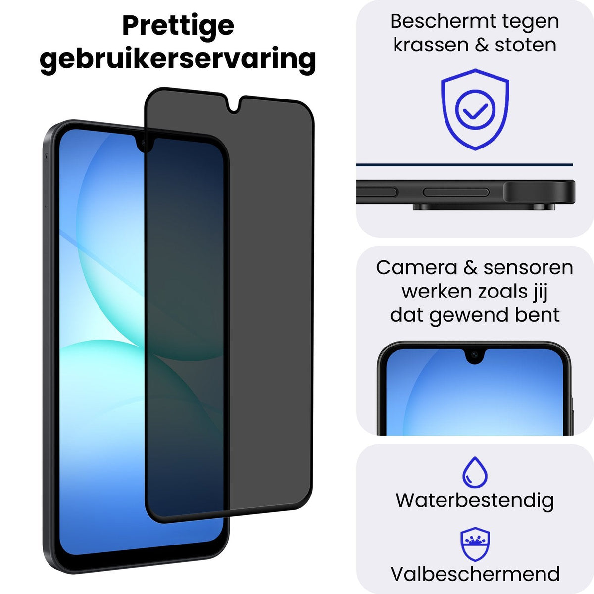 Privacy screenprotector van gehard glas voor Samsung Galaxy A17