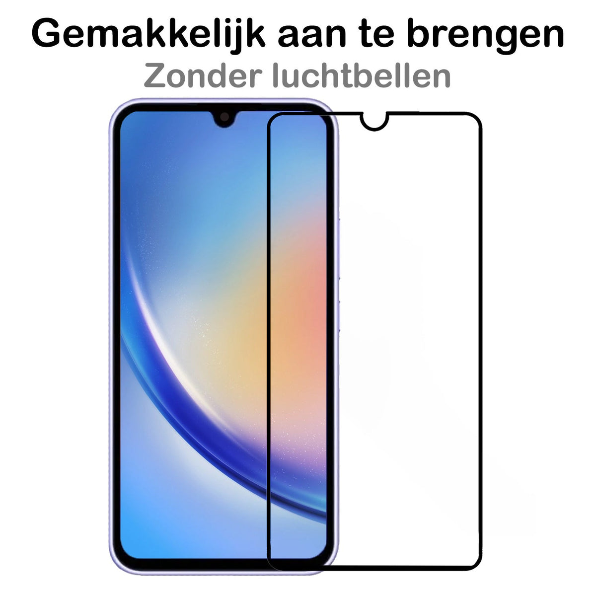 Full Screen Screenprotector van Gehard Glas voor Samsung A34