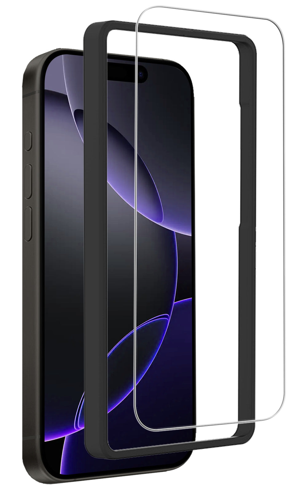 Gehard glazen screenprotector voor iPhone 16 Pro Max met installatieframe