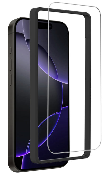 Gehard glazen screenprotector voor iPhone 16 Pro Max met installatieframe
