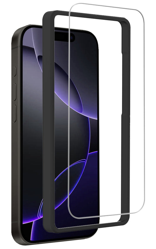 Gehard glazen screenprotector voor iPhone 16 Pro Max met installatieframe