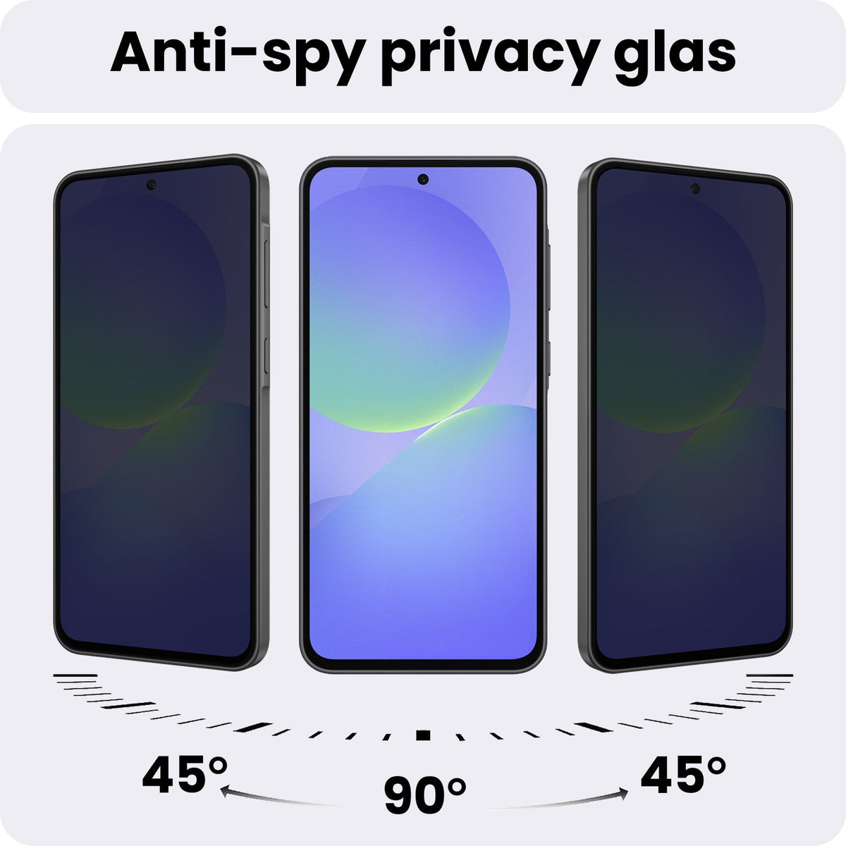 Screenprotector van gehard glas met privacyfilter voor Samsung Galaxy A36