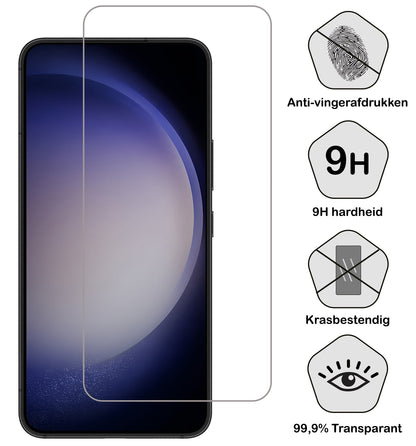 Screenprotector van gehard glas met volledige dekking voor Samsung S23