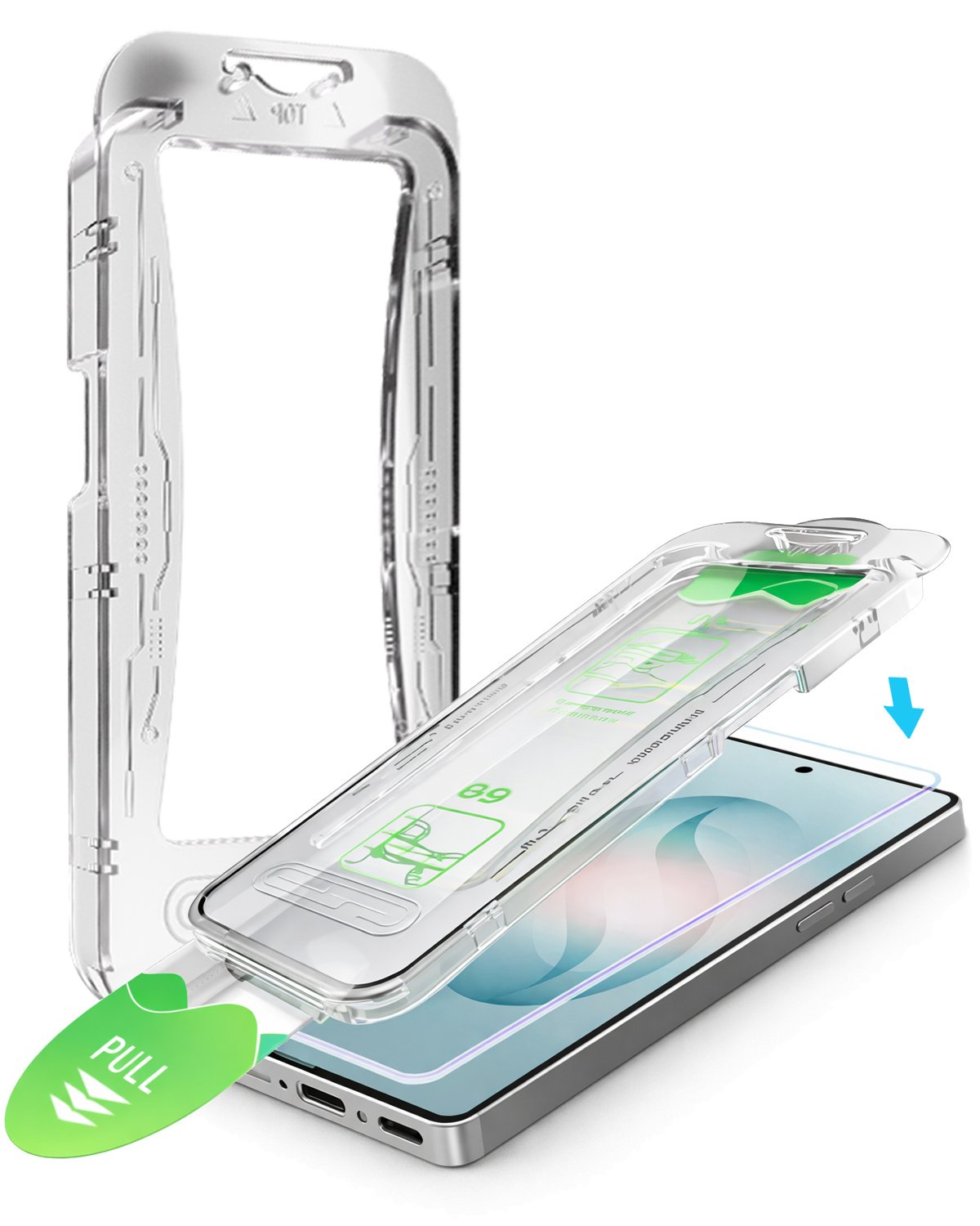 Flexibele glazen screenprotector met installatieframe voor Samsung S26 Ultra