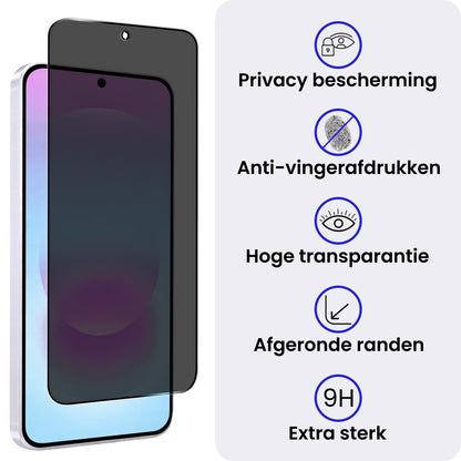 Privacy Screenprotector van Gehard Glas Geschikt voor Samsung A37