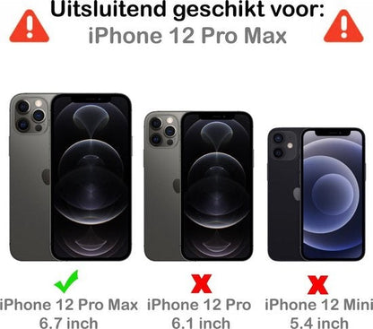 Screenprotector van gehard glas voor iPhone 12 Pro Max met notch dekking
