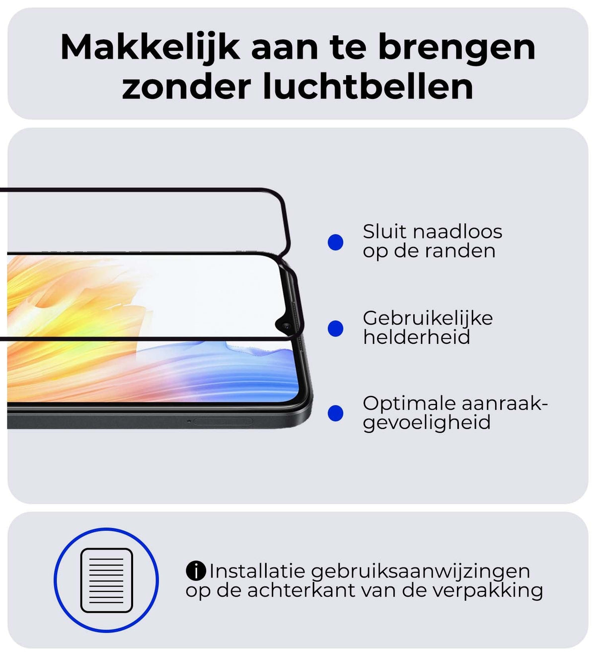 Screenprotector van gehard glas voor OPPO A38