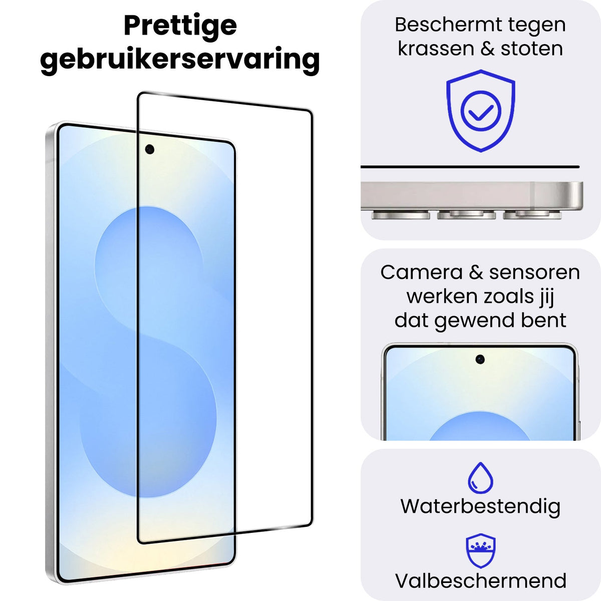 Gehard glazen screenprotector met zwarte randen voor Samsung S25 Ultra