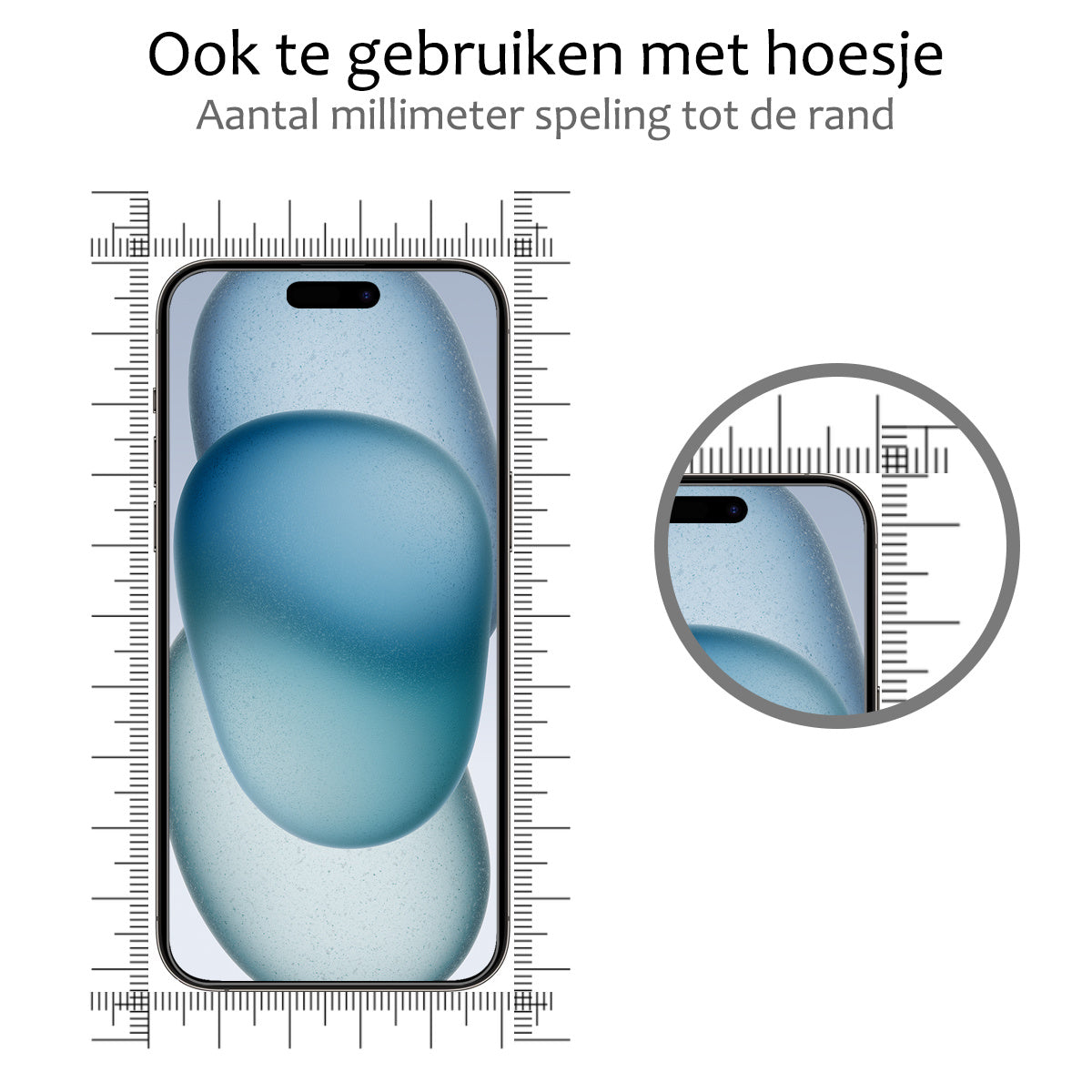 Glazen screenprotector voor iPhone 15 Pro met anti-kraslaag