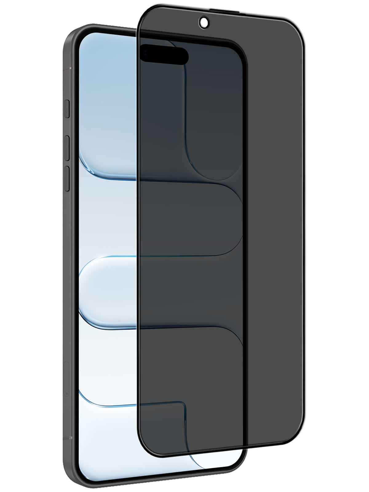 Glazen privacy screenprotector voor iPhone Air met inkijkfilter