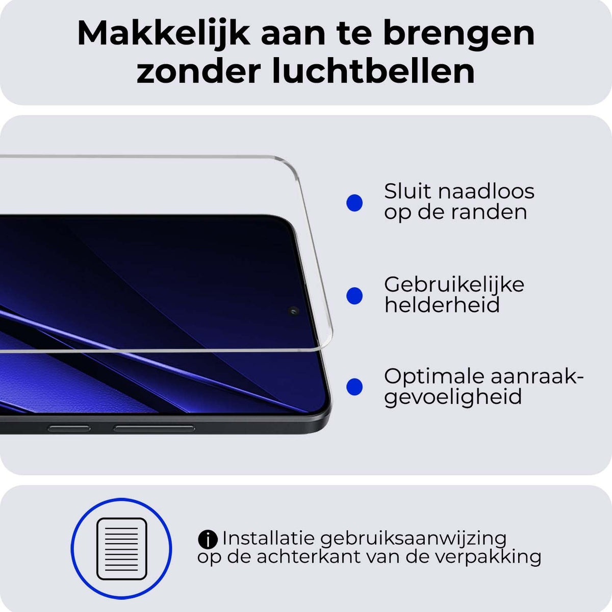 Gehard glazen screenprotector voor Xiaomi Poco X6