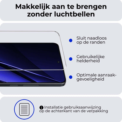 Gehard glazen screenprotector voor Xiaomi Poco X6