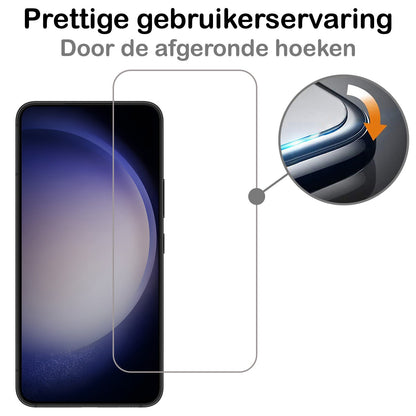 Gehard glazen screenprotector met volledige dekking voor Samsung S23 Plus