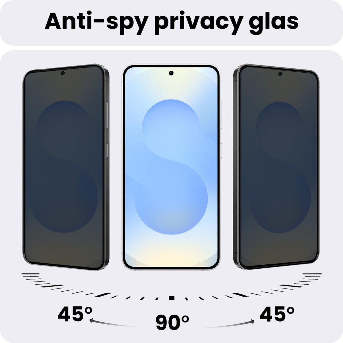 Gehard glazen privacy screenprotector voor Samsung Galaxy S25