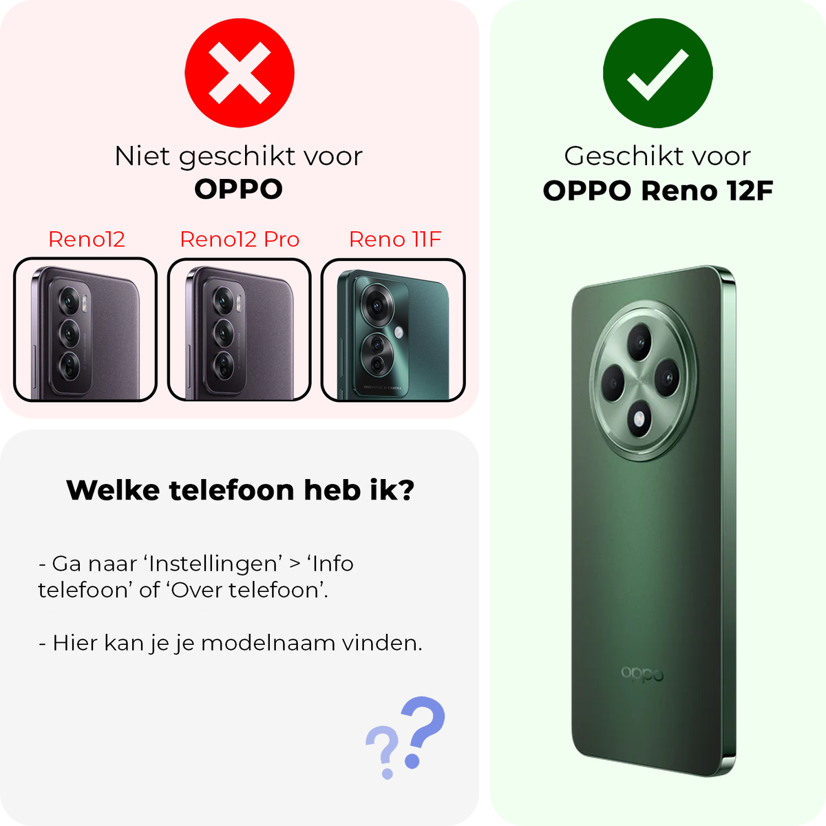Gehard glazen screenprotector voor Oppo Reno 12 F