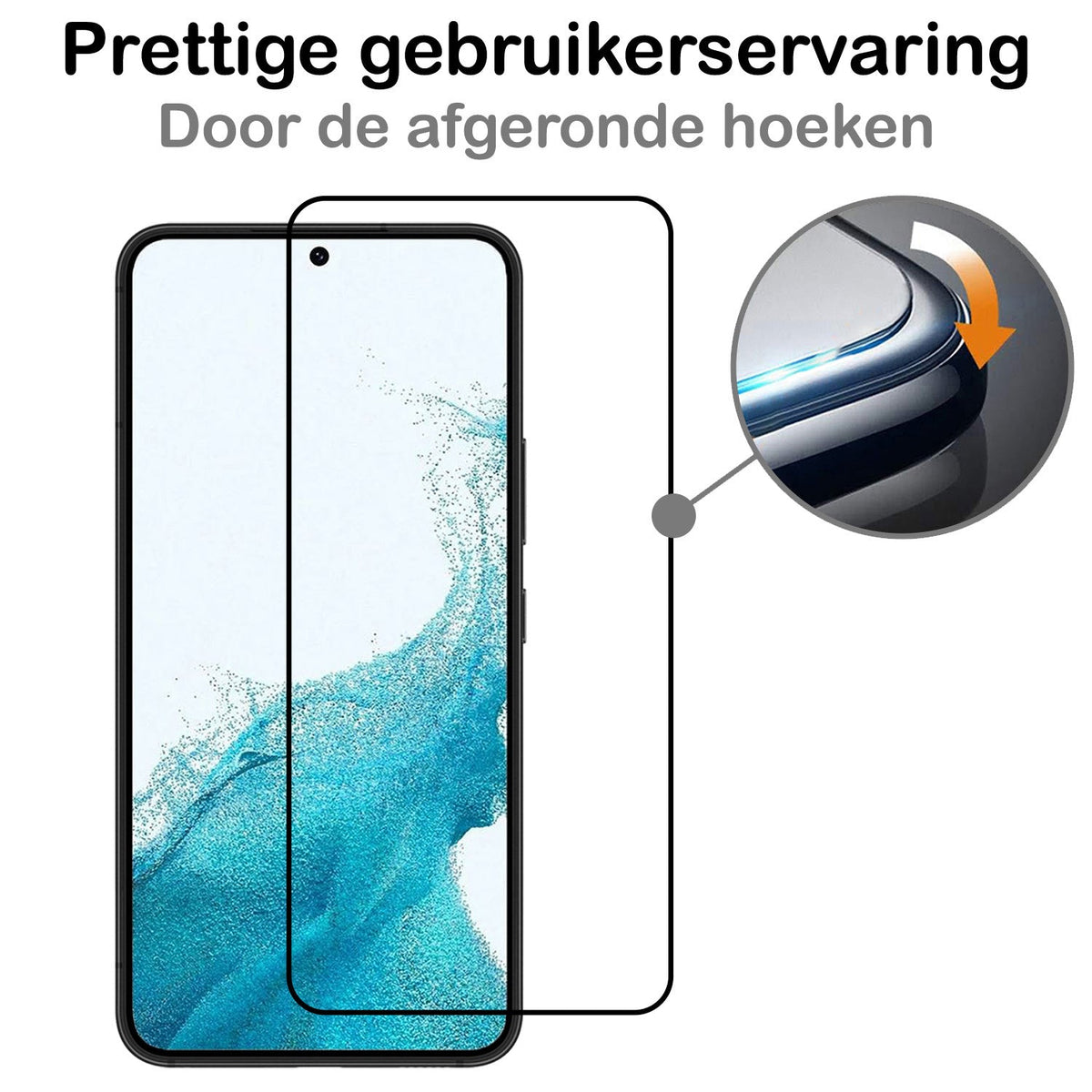Full Screen Screenprotector van Gehard Glas voor Samsung Galaxy S22 Plus