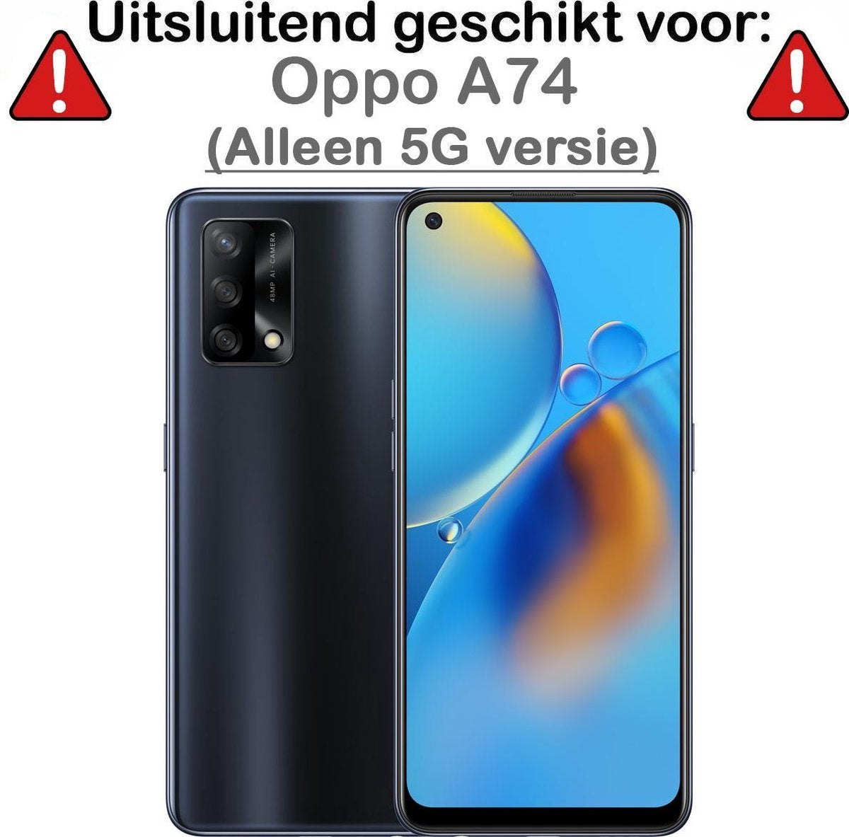 Gehard glazen screenprotector voor OPPO A74 5G