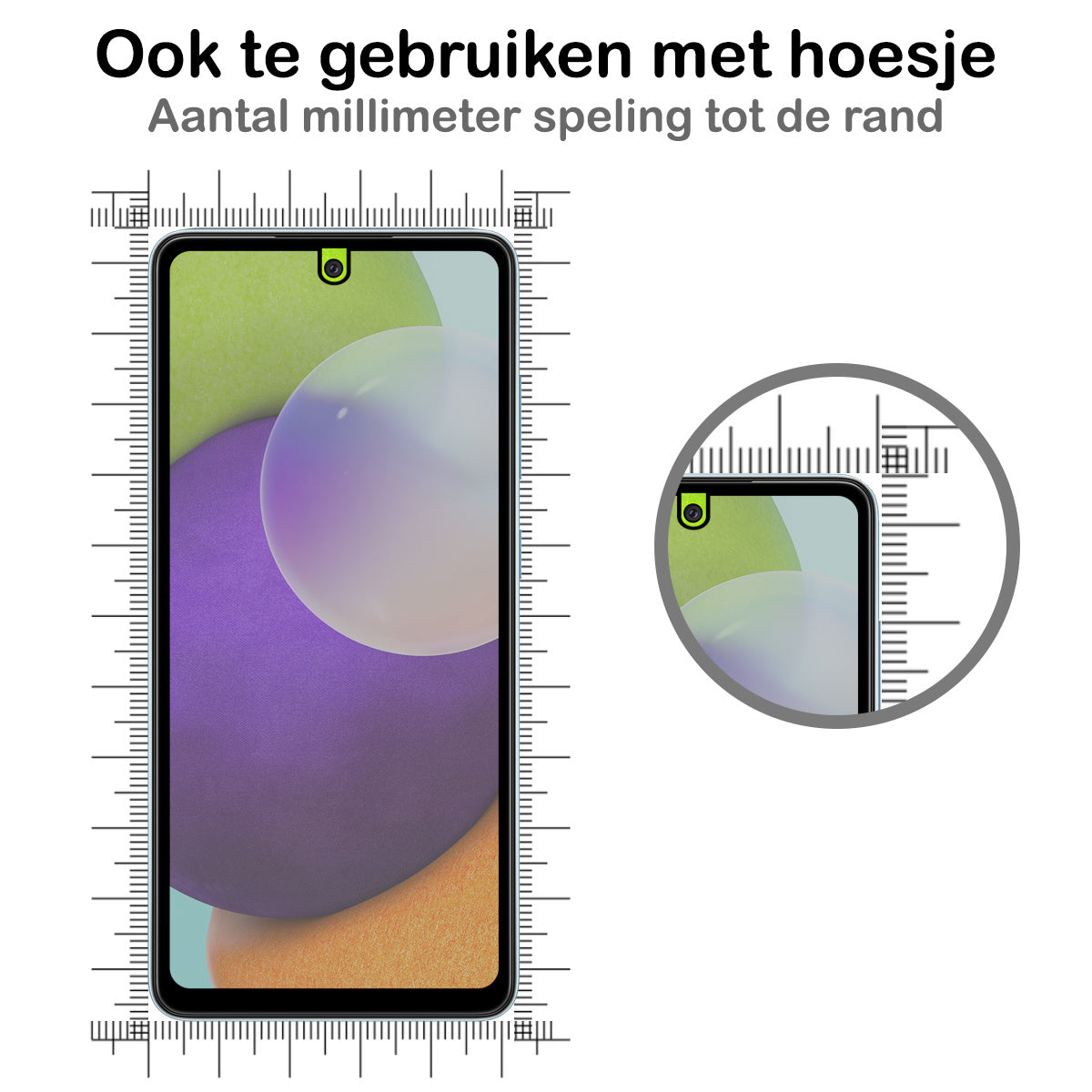 Gehard glazen screenprotector met privacy filter geschikt voor Samsung A52