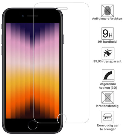 Screenprotector van gehard glas voor iPhone SE 2022