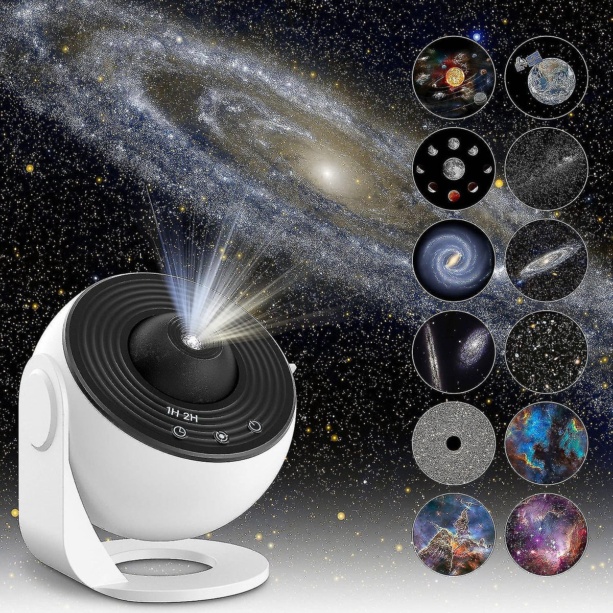 Sterrenhemel projectorlamp met 19 patronen en timerfunctie
