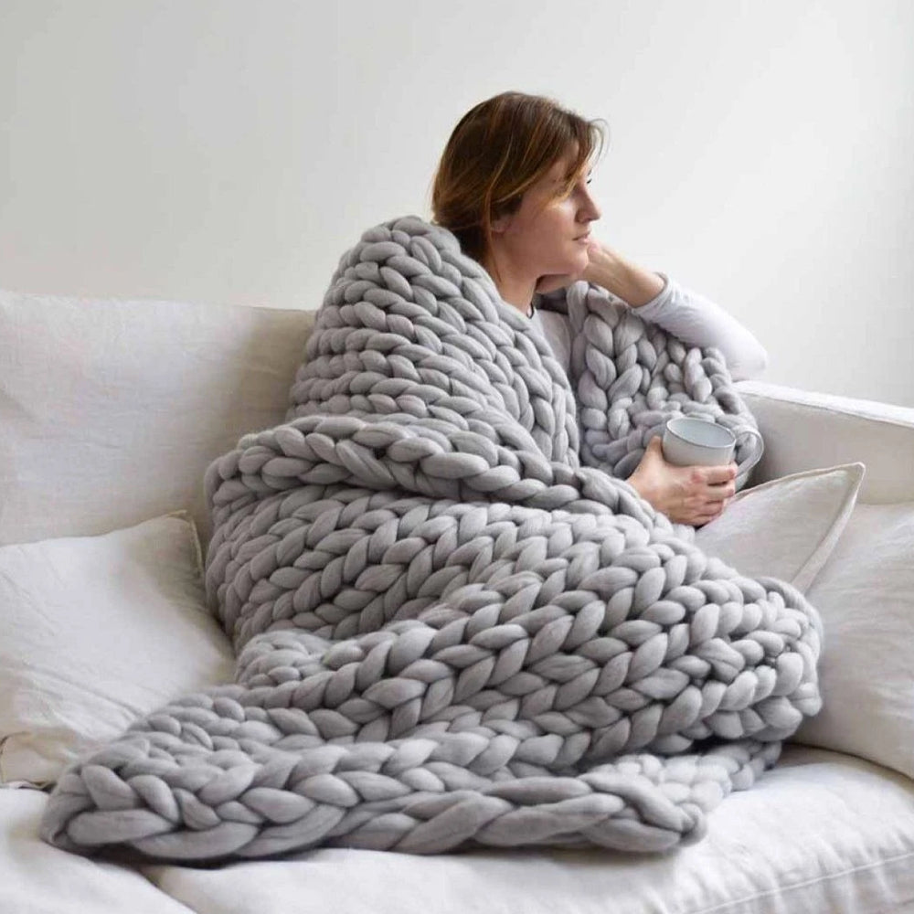 XXL chunky breigaren voor dekens en plaids