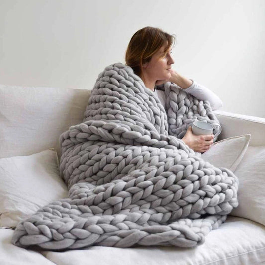 XXL chunky breigaren voor dekens en plaids