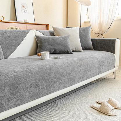 Luxe jacquard chenille bankhoes met antislip