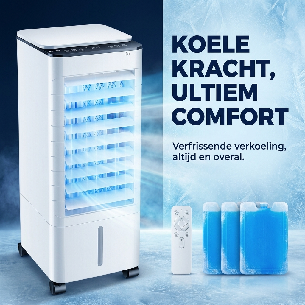 Compacte 3-in-1 Luchtkoeler met Bevochtigingsfunctie