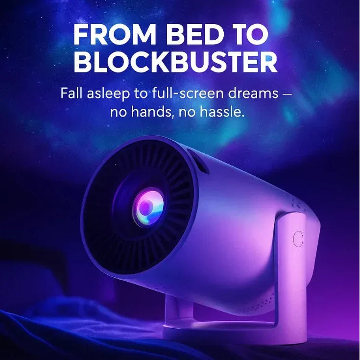 Draagbare mini projector met draadloze schermspiegeling