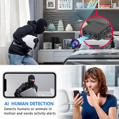 Compacte wifi beveiligingscamera met nachtzicht en audio
