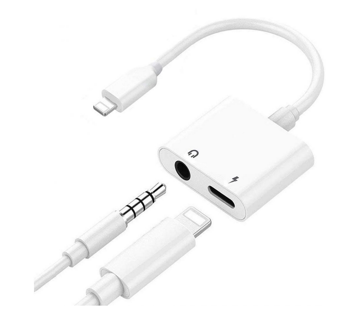 iPhone Lightning Oplader & AUX Splitter - Muziek en opladen