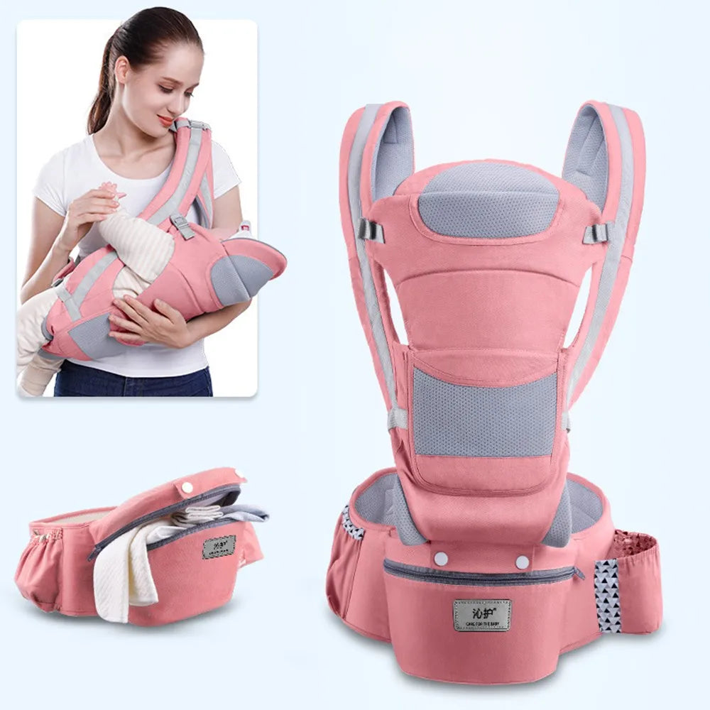 Ergonomische babydraagzak met verstelbare schouderbanden
