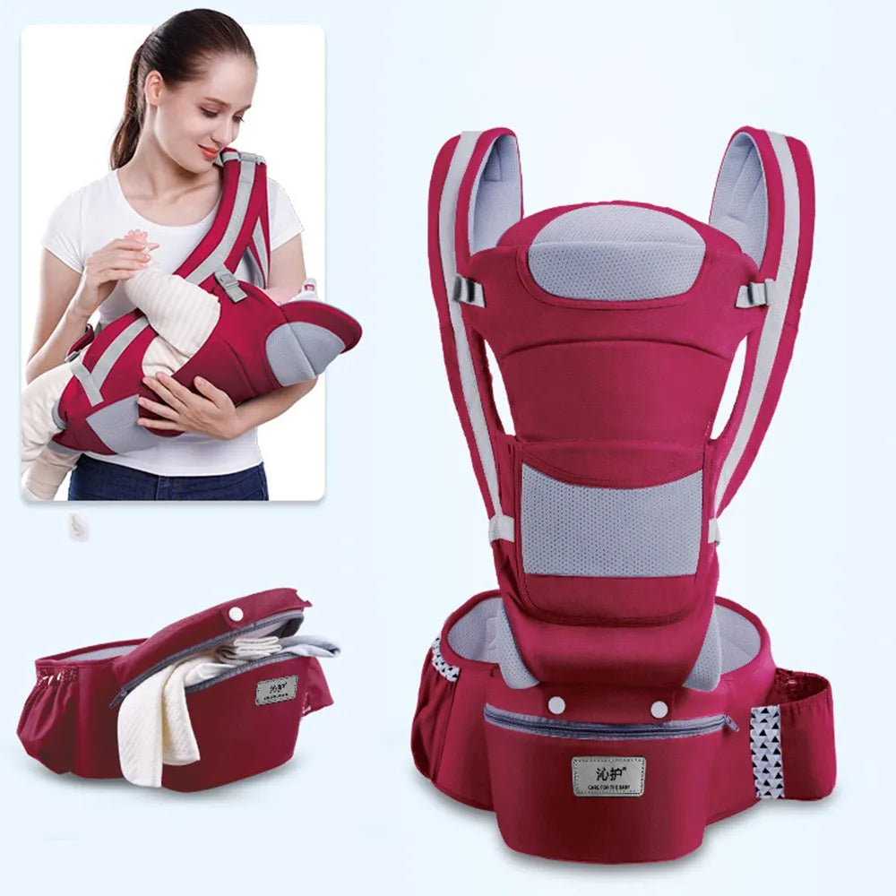 Ergonomische babydraagzak met verstelbare schouderbanden