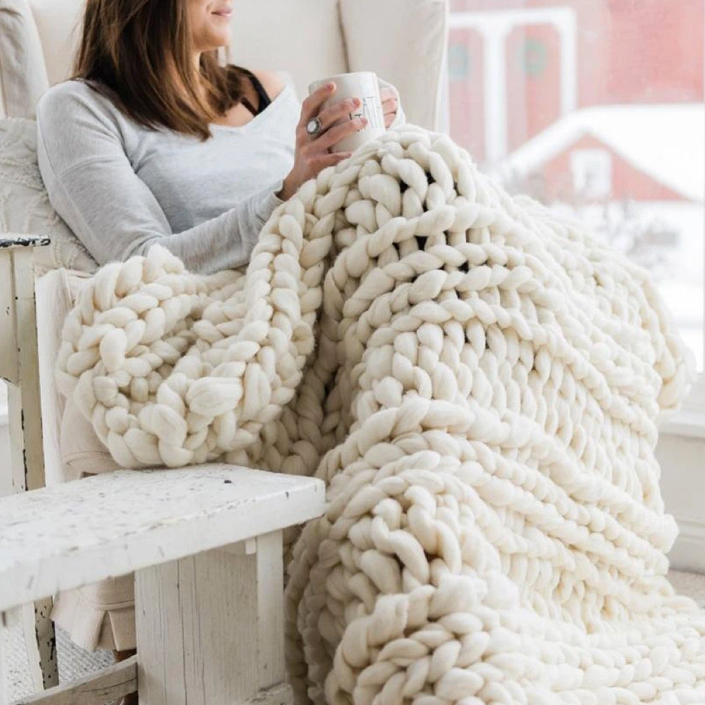 XXL chunky breigaren voor dekens en plaids