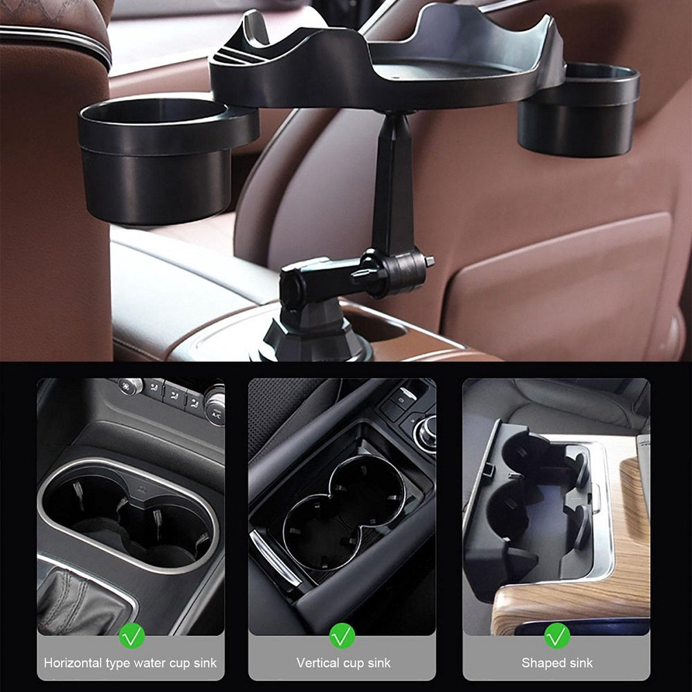 Verstelbare autohouder met bekerhouder en tafeltje LB561