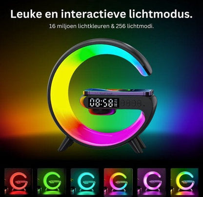 Wake-up light wekkerlamp met draadloos opladen