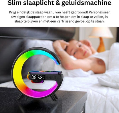 Wake-up light wekkerlamp met draadloos opladen