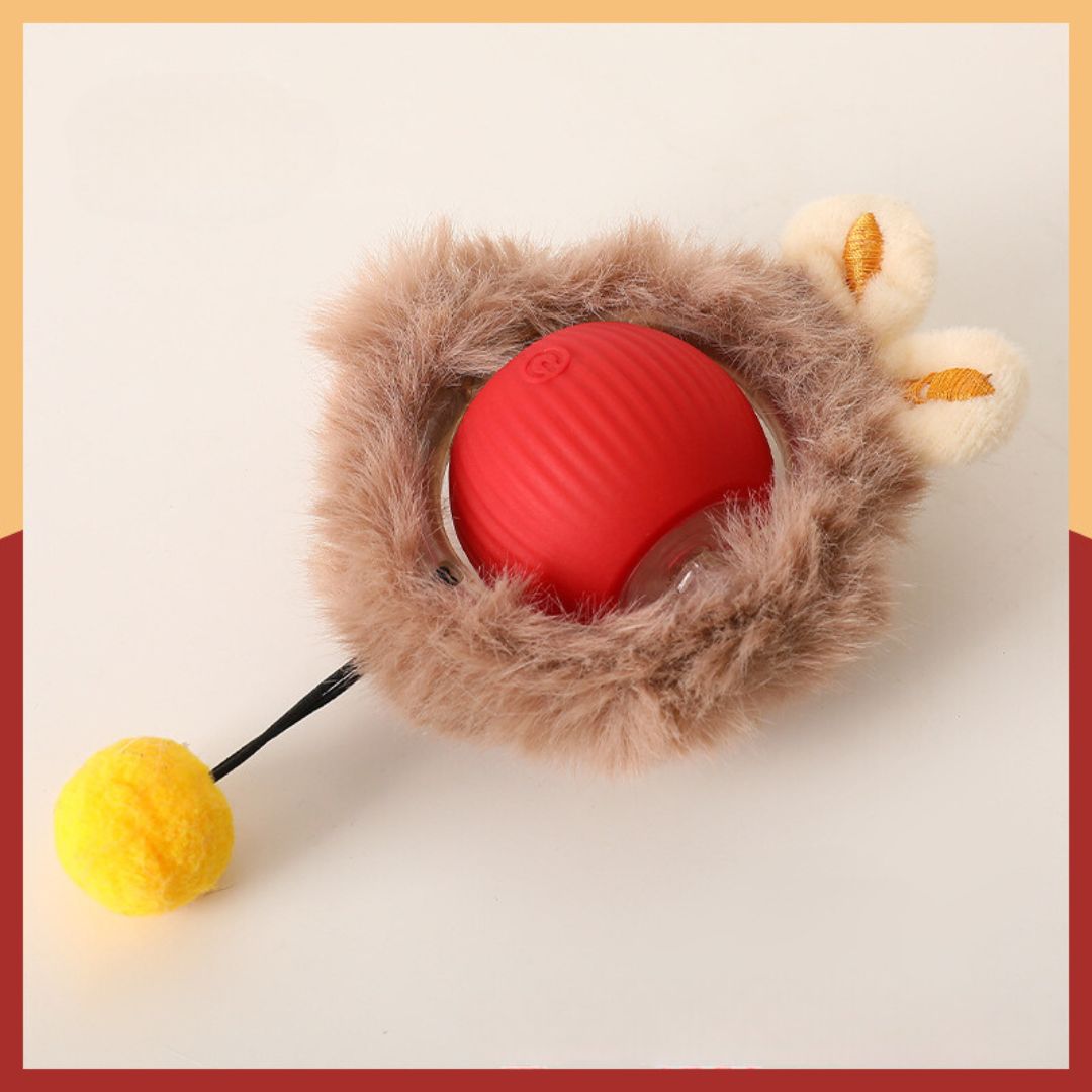 Interactieve kattenbal met staart en usb-oplader