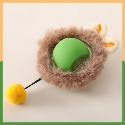 Interactieve kattenbal met staart en usb-oplader