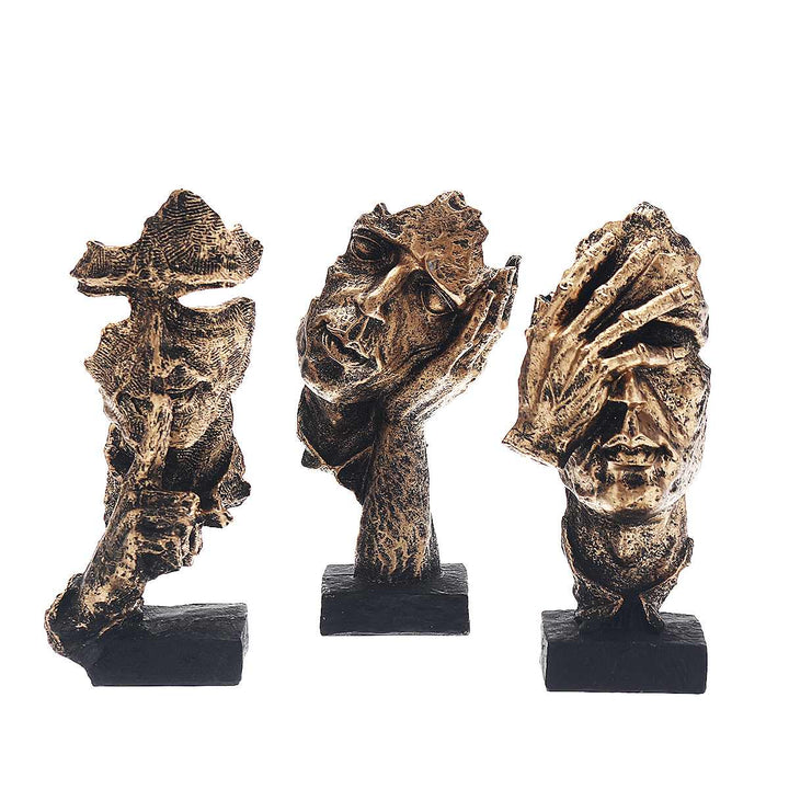 Abstract gouden sculptuur voor modern interieur