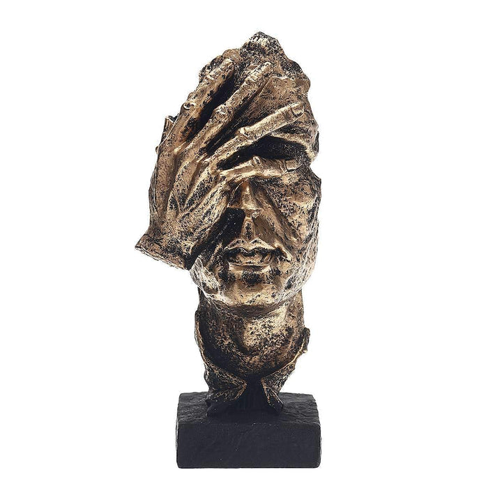 Abstract gouden sculptuur voor modern interieur