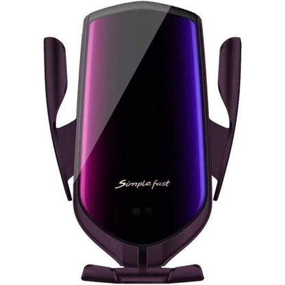 Automatische auto telefoonhouder met draadloze Qi lader R2 Zwart