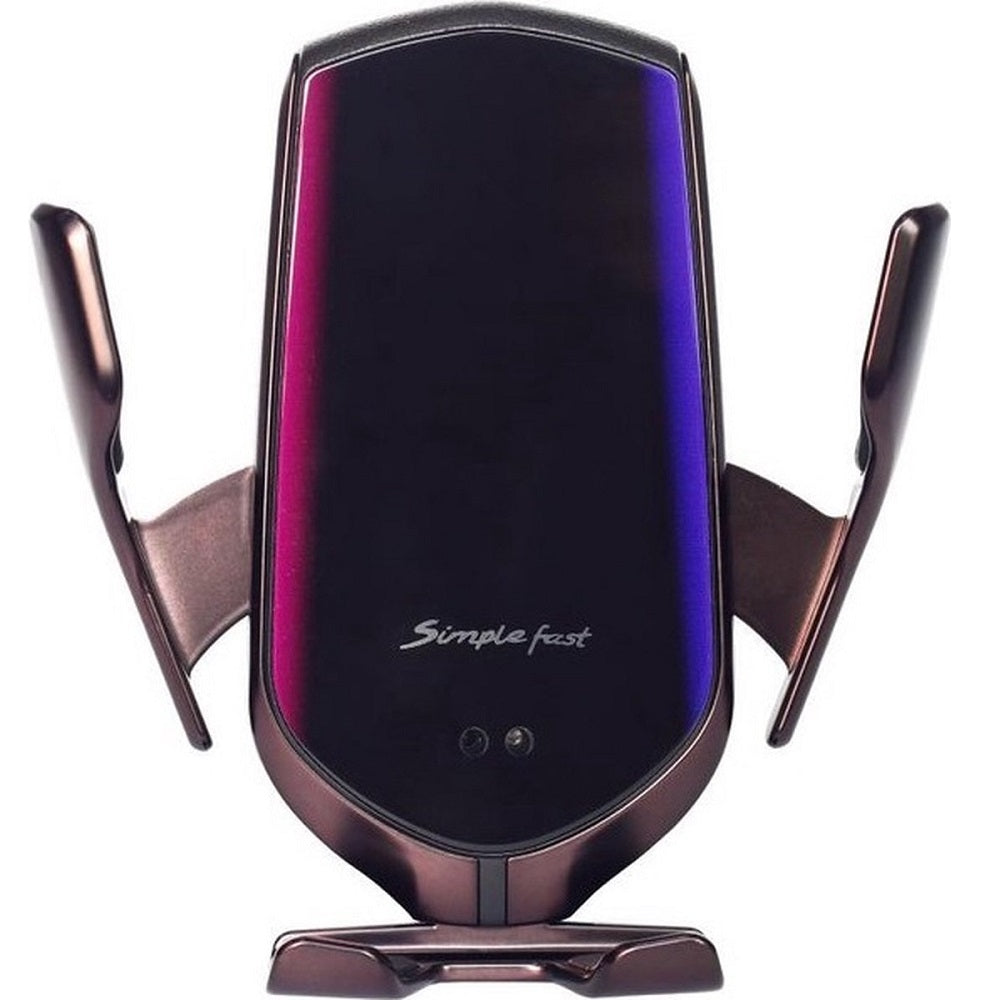 Automatische auto telefoonhouder met draadloze Qi lader R2 Zwart